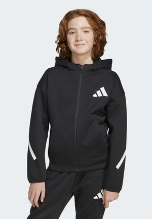 Felpa con zip - black white
