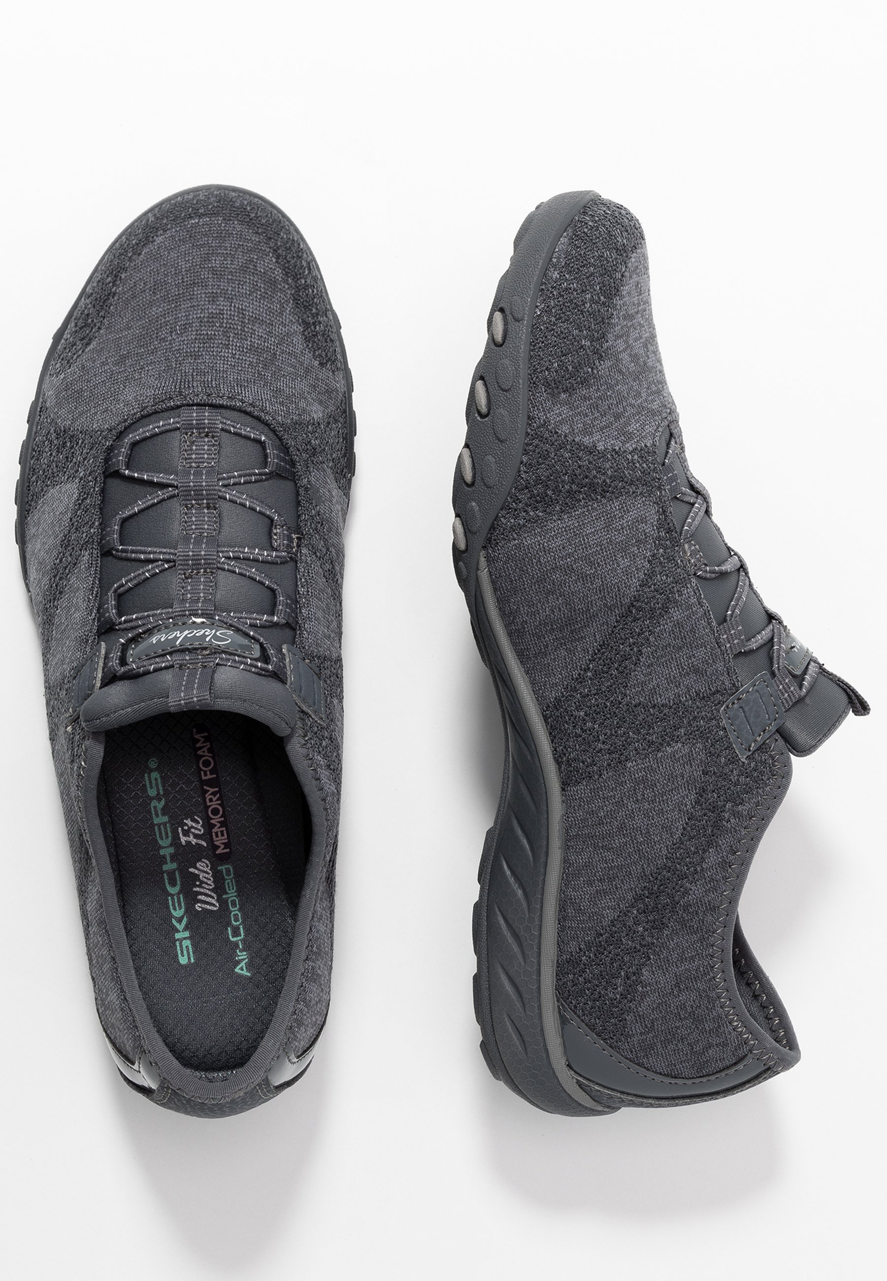 Skechers Wide Fit BREATHE EASY Joggesko charcoalgray Skechers Wide Fit MADISON AVE Joggesko grey Zalando.no