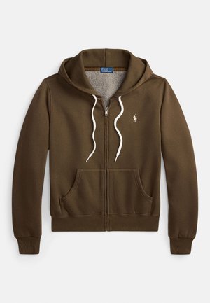 FLEECE FULL ZIP HOODIE - Felpa con zip - york brown