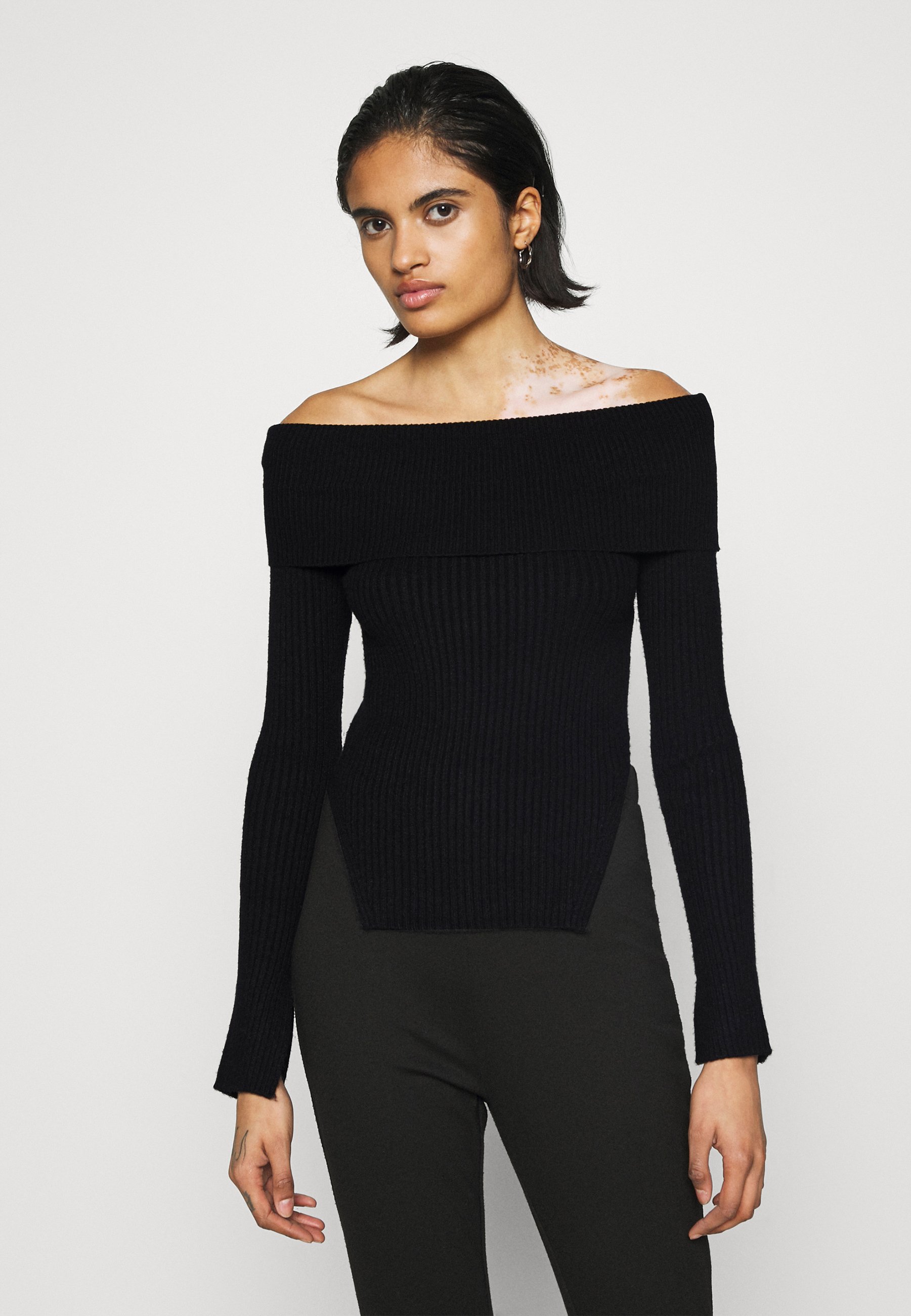 Gina Tricot OFELIA OFF SHOULDER - Trui - black/Zwart - Zalando.nl