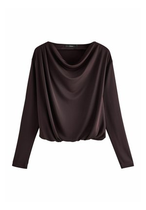 Next, LONG SLEEVED DRAPE BUBBLEHEM TOP - Camicetta - wine