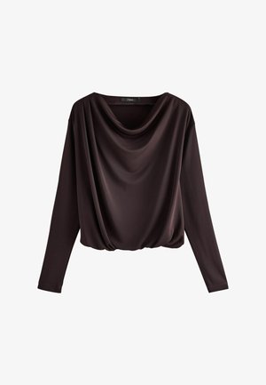 Next, LONG SLEEVED DRAPE BUBBLEHEM TOP - Bluse - wine