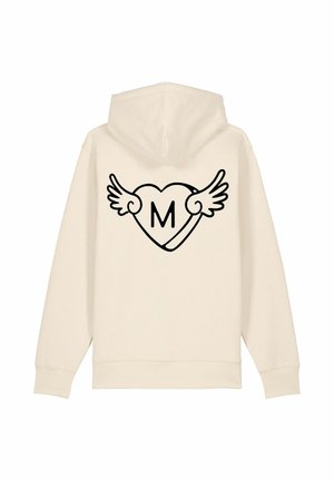 WINGS EMBROIDERY UNISEX ZIPPED - Felpa con zip - off white