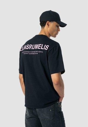Print T-shirt - dark blue