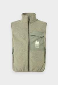 CASUAL SLEEVELESS VEST - Waistcoat - laurel green