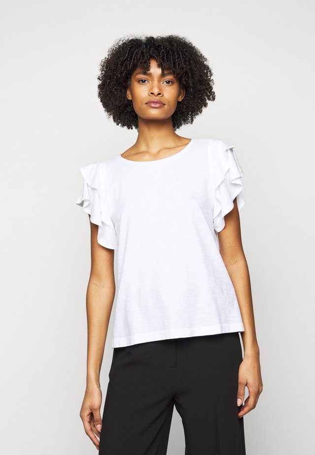 JISANE - T-shirt med print - weiss