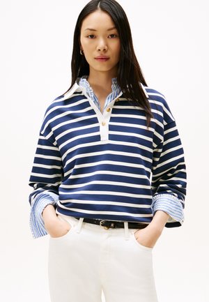 Tommy Hilfiger BUTTON RUGBY - Pusa - dark night navy/ivory silk