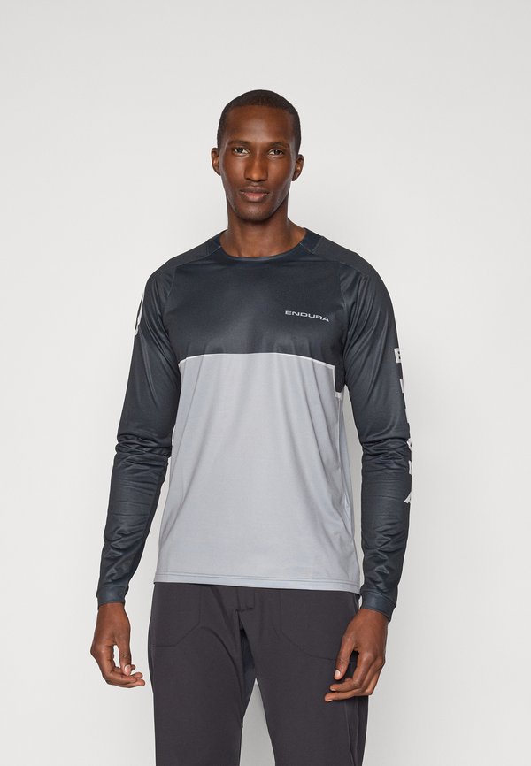 CORE PRINTED TEE - Long sleeved top - schwarz