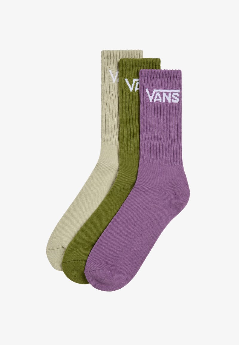 Vans 3 PACK CLASSIC CREW - Ponožky - pesto