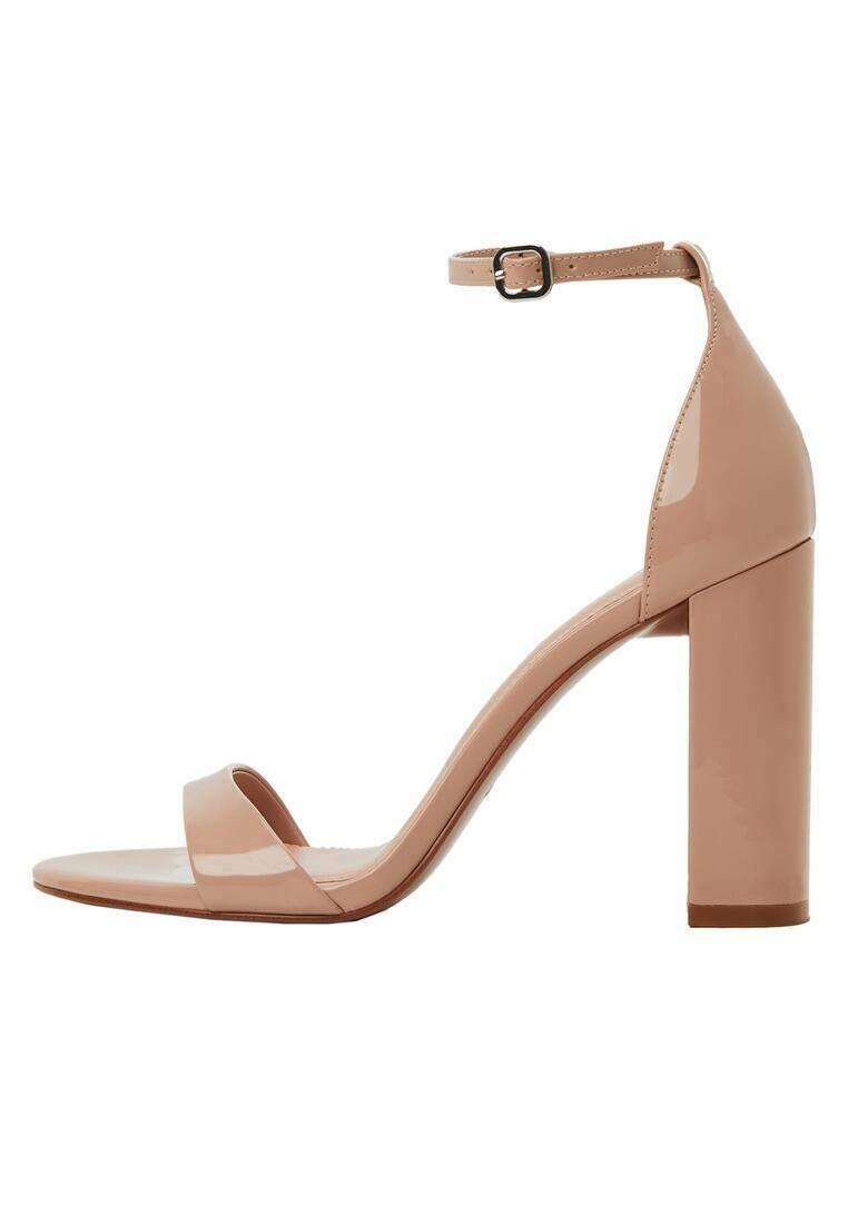 Mango Sandalen met hoge hak nude