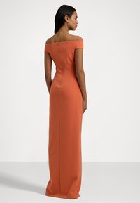 Lauren Ralph Lauren CREPE OFF THE SHOULDER GOWN - Iltapuku - canyon orange