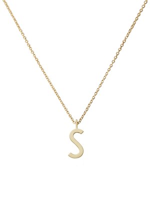 HALSKETTE MIT GROß INITIAL CHARM GOLD (A-Z) - Halskæder - gold-coloured