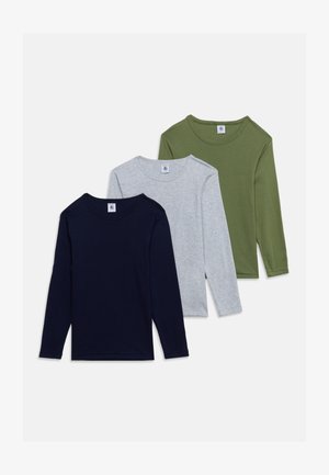 Petit Bateau, TEE 3 PACK - Camiseta interior - khaki/grey/blue