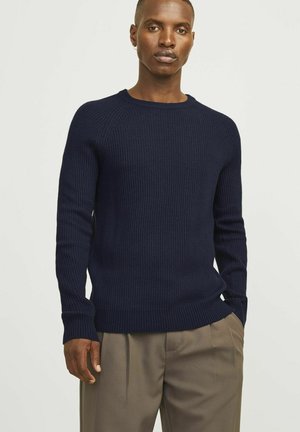 JJPANNEL  - Stickad tröja - navy blazer 1