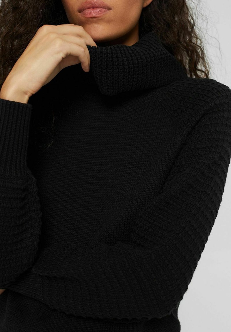 Damen Strickjacken | edc by Esprit SWEATERS Strickpullover black/schwarz - VH33554 Damen Strickjacken | edc by Esprit SWEATERS Strickpullover black/schwarz - VH33554