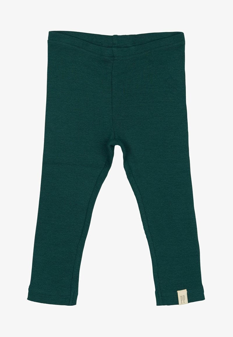 Téglazöld bordázott leggings finom tapintással, rugalmas derékpánttal és egy kis címkével a szegélyen. A kényelem és a szabad mozgás érdekében tervezve.