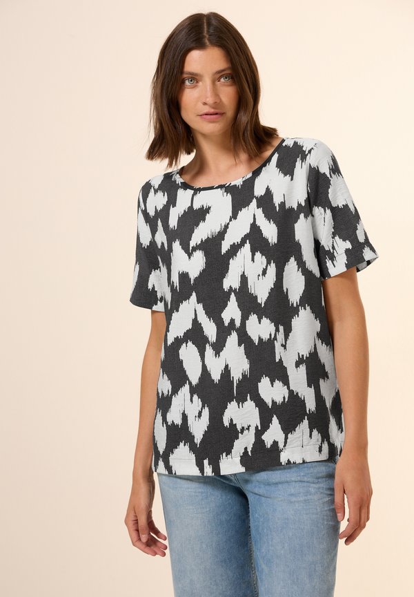 GEMUSTERTE - Bluse - grau