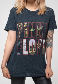 Paradiso Clothing PINK FLOYD ECHOES MONTAGE DIP DYE - Print T-shirt - black