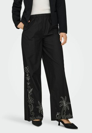 ELIZA WEITER BEINSCHNITT - Hlače - black