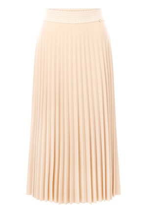 Rich & Royal LEICHTER MIDI-PLISSEE ROCK - A-line skirt - caffee latte