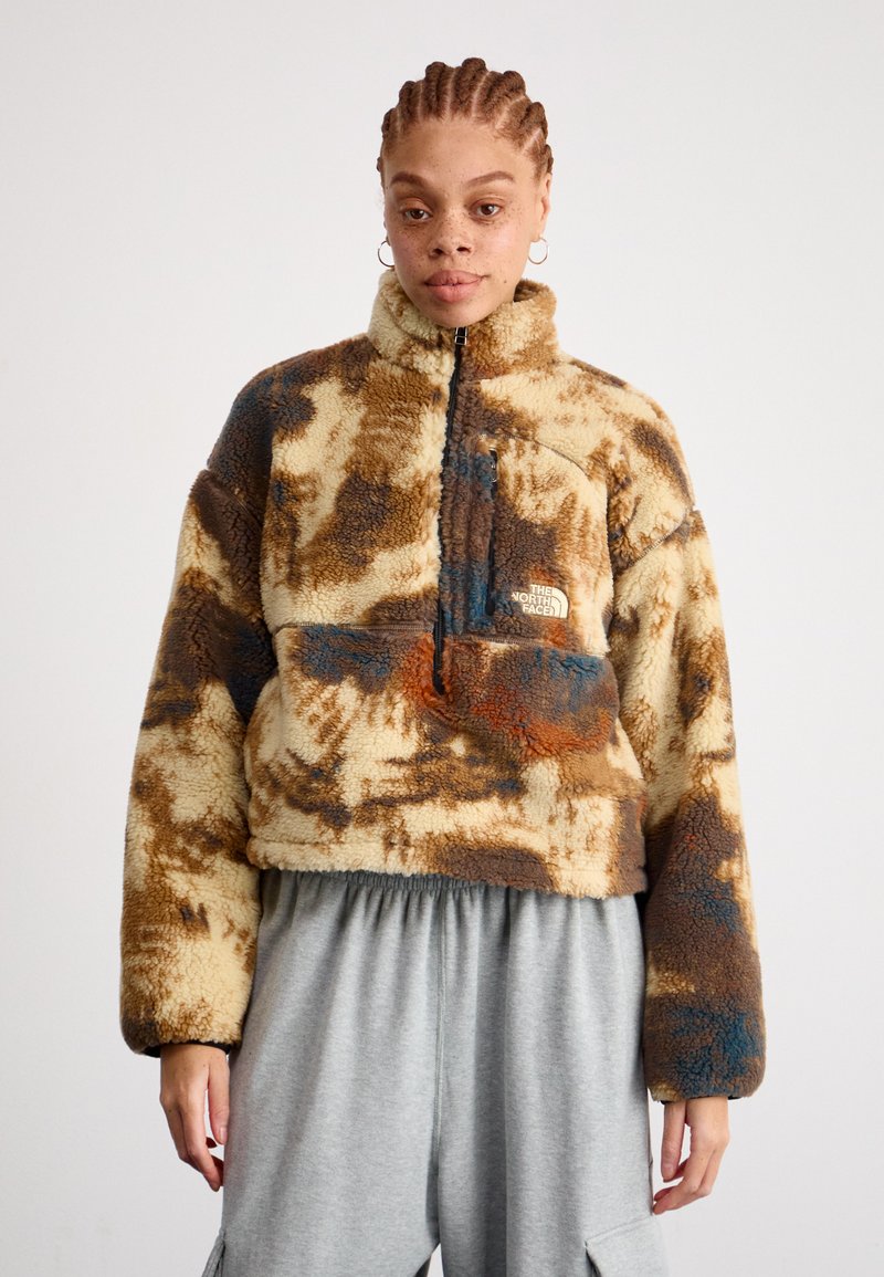 The North Face EXTREME - Felpa in pile - gravel/bleach dye/black