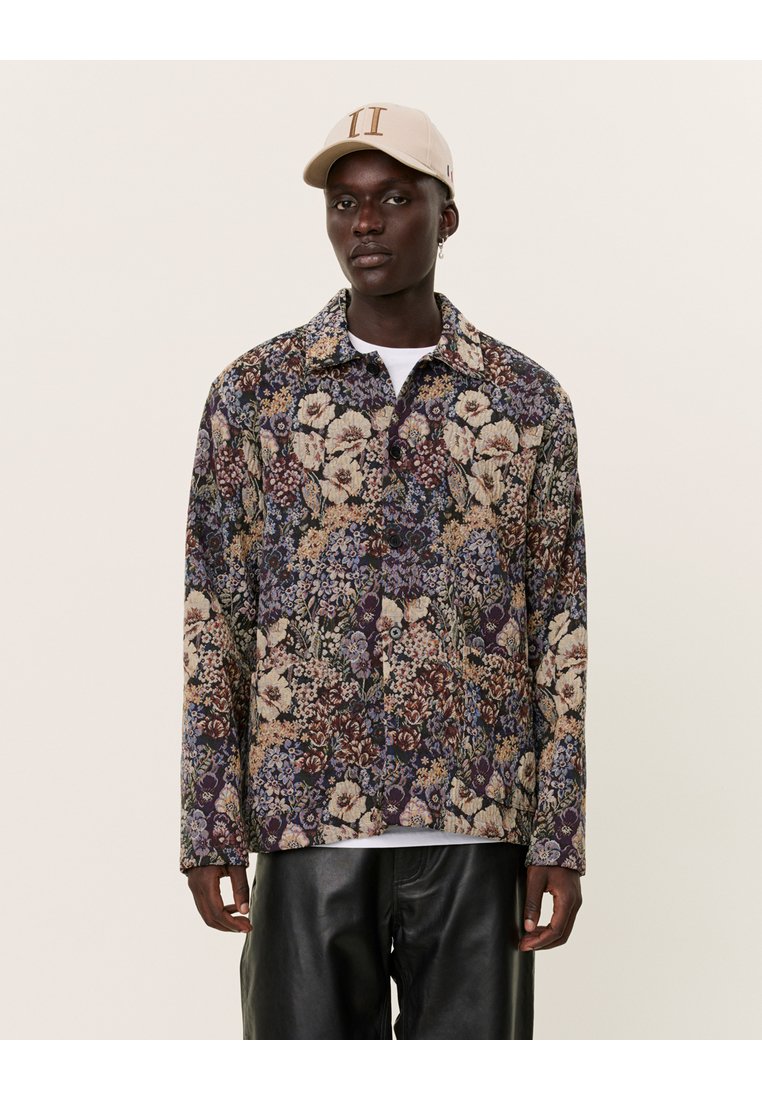 Les Deux HUGH OVERSHIRT - Shirt - black/dark sand