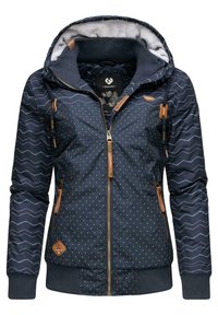 Ragwear NUGGIE ZIG ZAG INTL - Vinterjakke - navy chevron