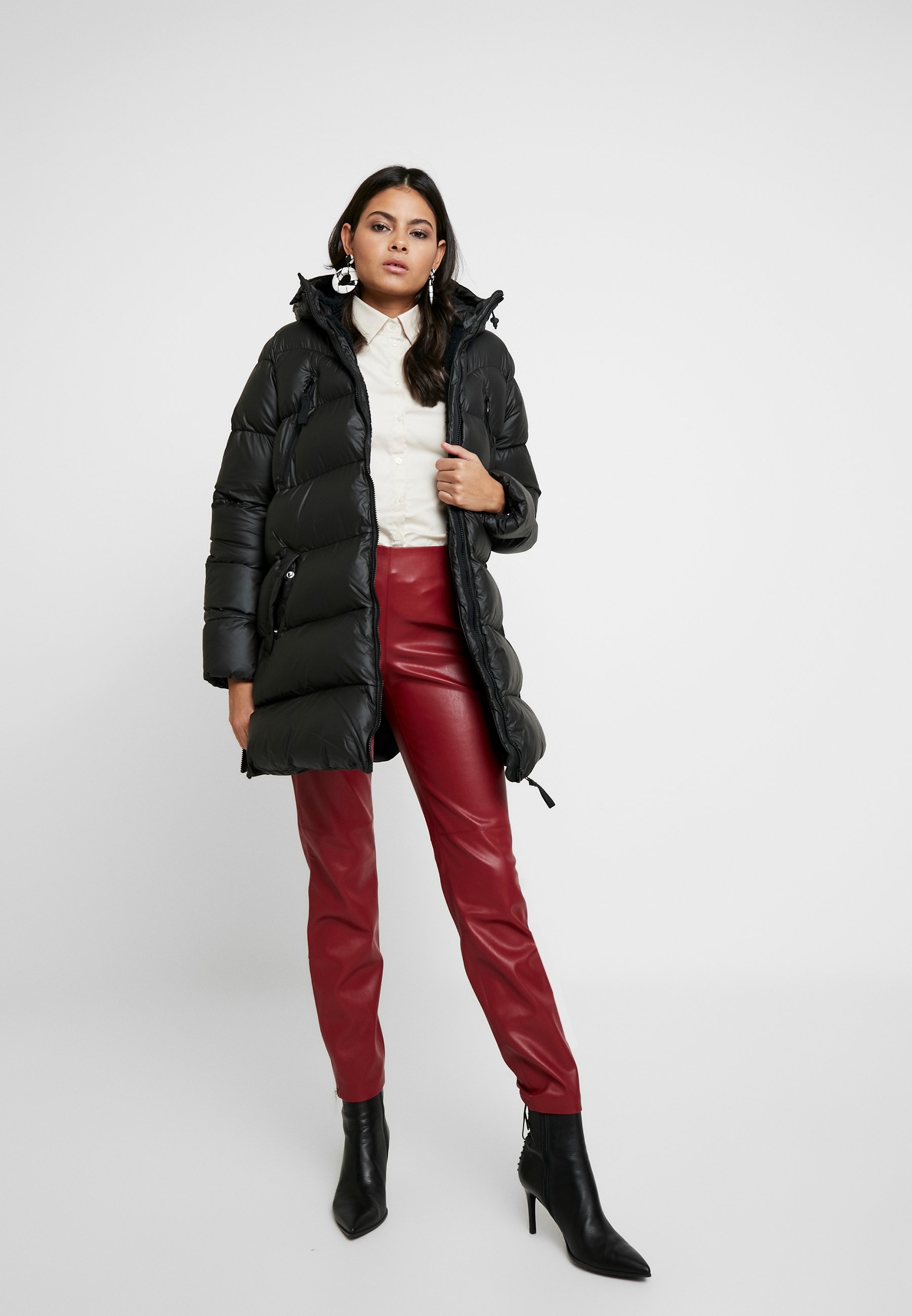 ladies black bubble jacket