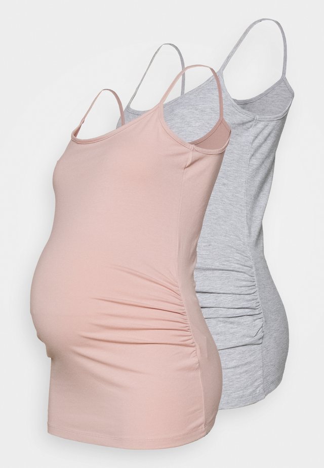 2 PACK - Top - light grey/light pink