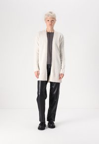 JDY JDYBIGUM LONG OPEN CARDIGAN - Adīta jaka - whitecap gray