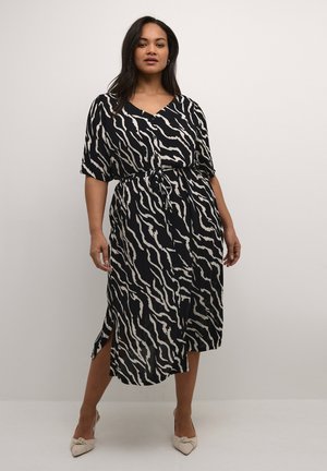 Robe Noire H&M Style Empire Décolleté En V Manches Kimono - Taille 44 - Comme Neuf