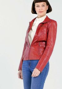 NO N4ME Lederjacke - rot