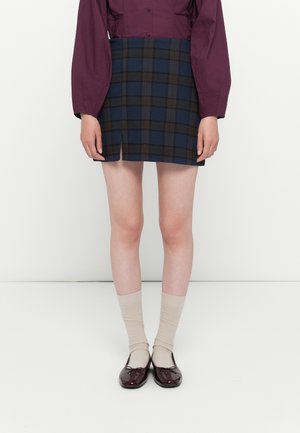 ONLAVRIL SHORT SKIRT - Miniskjørt - naval academy checks:chocolate martini