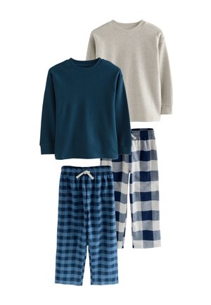 Next, LONG SLEEVE CHECK 2 PACK SET - Nachtwäsche Set - blue/grey