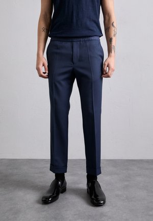 TERRY CROPPED TROUSERS - Pantalon classique - dusk blue