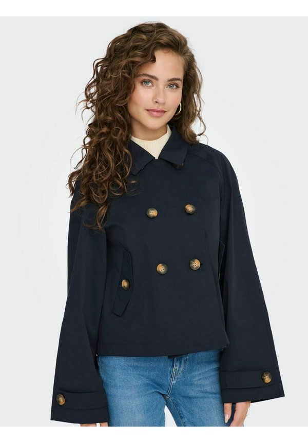 ONLAPRIL LIFE SHORT TRENCHCOAT - Short coat - night sky4
