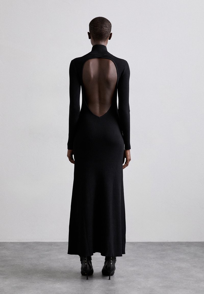 staud black cut out dress Letta one-shoulder cutout maxi dress in black - Staud