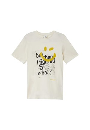 MIT SMILEY-PRINT - Tričko s potlačou - helles beige