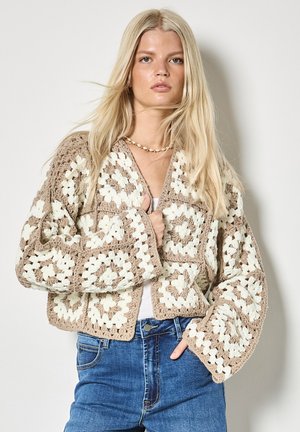 SQUARES - Strickjacke - brown