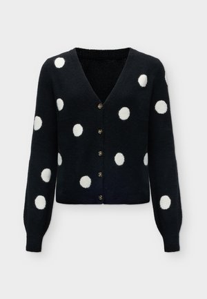 ONLY, ONLRICA DETAIL CARDI  - Gilet - black/birch/mel/dots