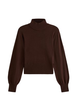 New Look HIGH NECK BATWING - Maglione - dark brown