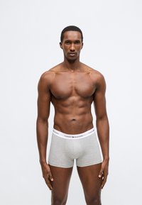 Šedé boxerky z bavlny s bílým pasem s logem "TOMMY HILFIGER". Design je přiléhavý a beze švů pro pohodlí.