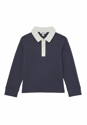 AIDAN  HALF-BUTTON RUGBY  - Polokošeľa - navy white