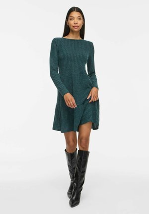 VILA, SHORT DRESS VIELITA LONG SLEEVED - Рокля тип пуловер - ponderosa pine