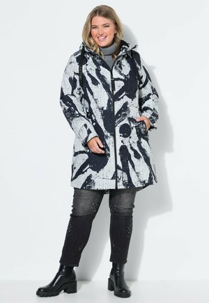Ulla Popken, ABSTRACT PRINTED HYPRAR TRIPLE FUNCTION COAT - Abrigo de invierno - medium grey