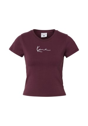 Karl Kani, SMALL SIGNATURE SHORT TEE - T-Shirt print - plum