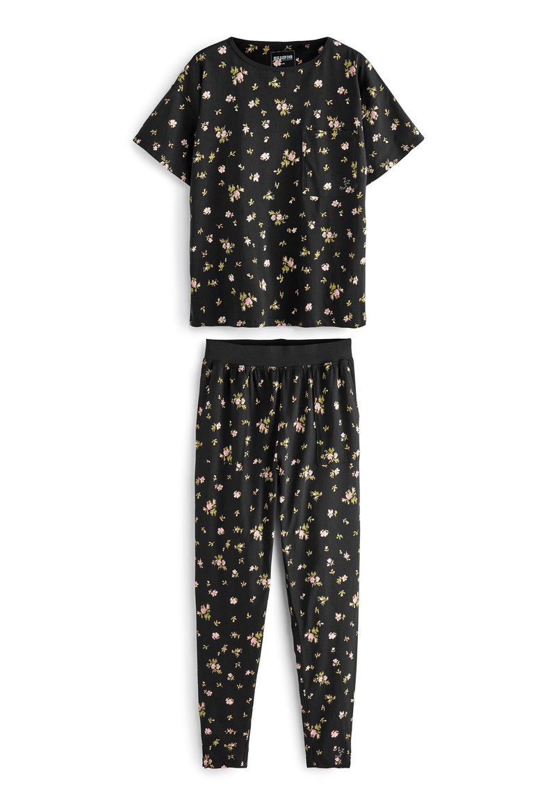 Damen Nachthemden | Next LAVENDER FINISH Nachtwäsche Set black floral/schwarz - QO69861 Damen Nachthemden | Next LAVENDER FINISH Nachtwäsche Set black floral/schwarz - QO69861