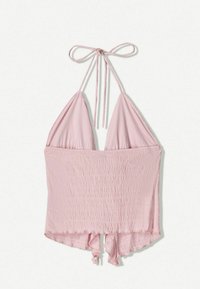 Bershka RUFFLED STRAPPY HALTER  - Felső - light pink
