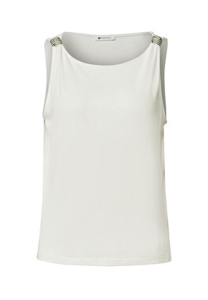 Street One, TOP WITH BOAT NECKLINE AND SHOULDER DETAIL - Débardeur - off white