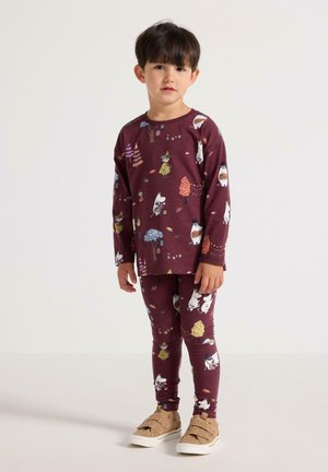 Lindex, LINDEX MOOMIN LEGGINGS WITH BRUSHED INSIDE LINDEX UNISEX - Leggings - dark lilac